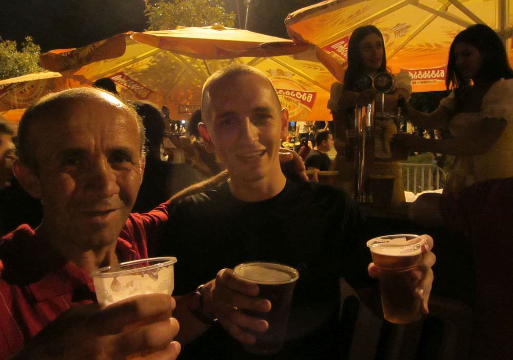 Beer festival in the evening