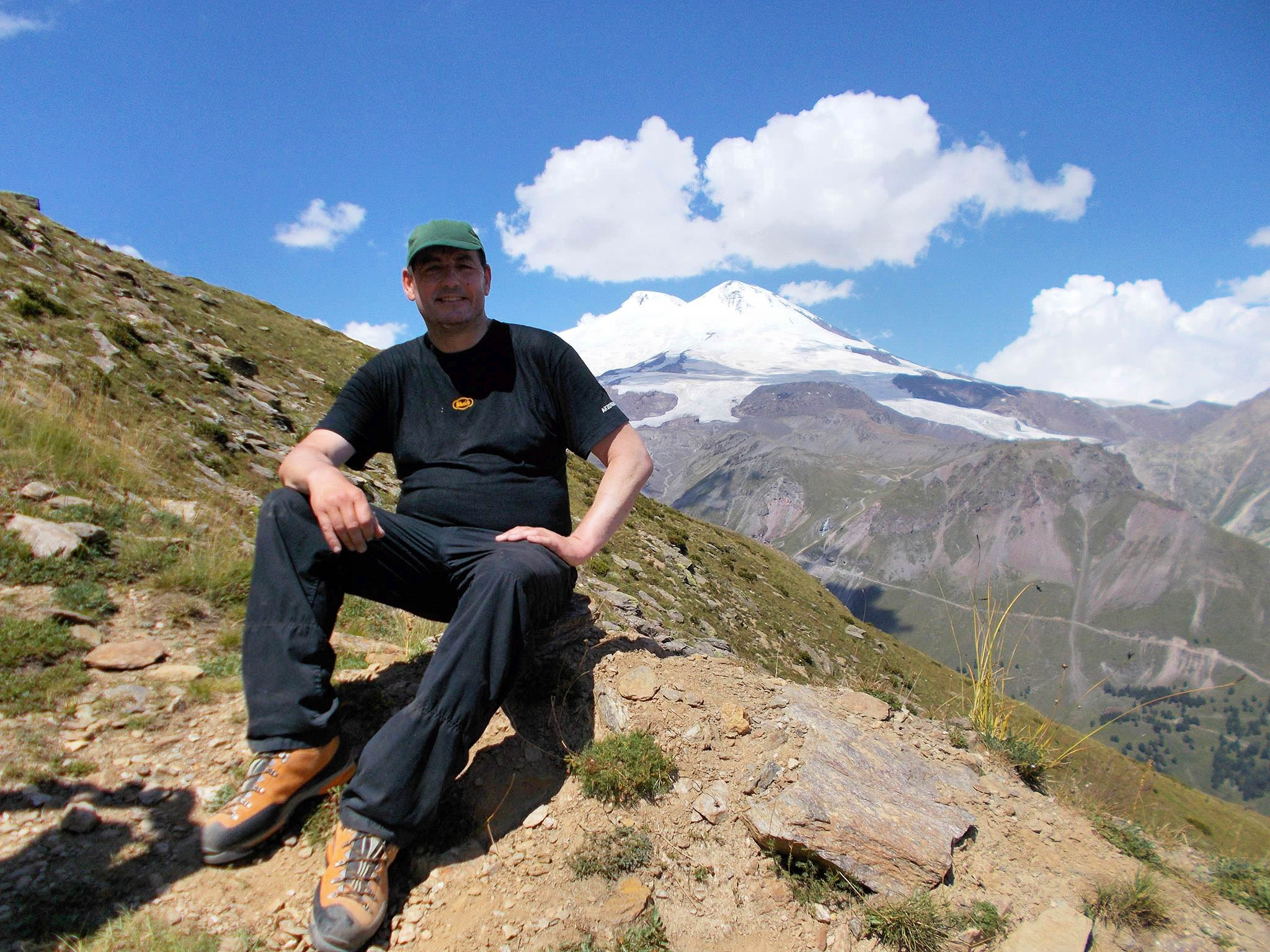 Fergal with Mt. Elbrus