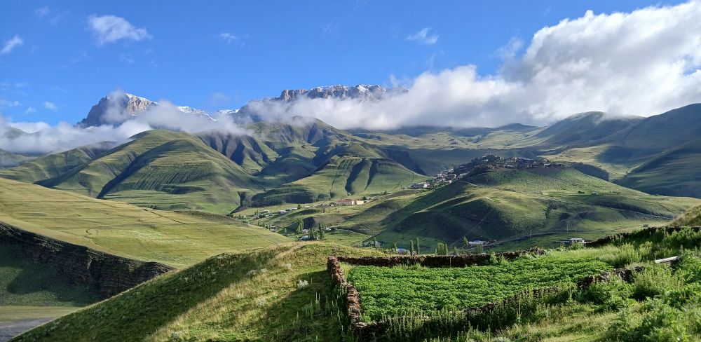 View from Khinalug Mountain slopes