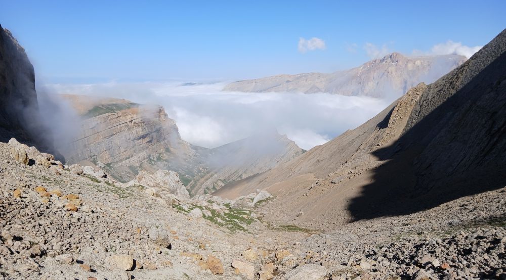 Cloudy views from the pass