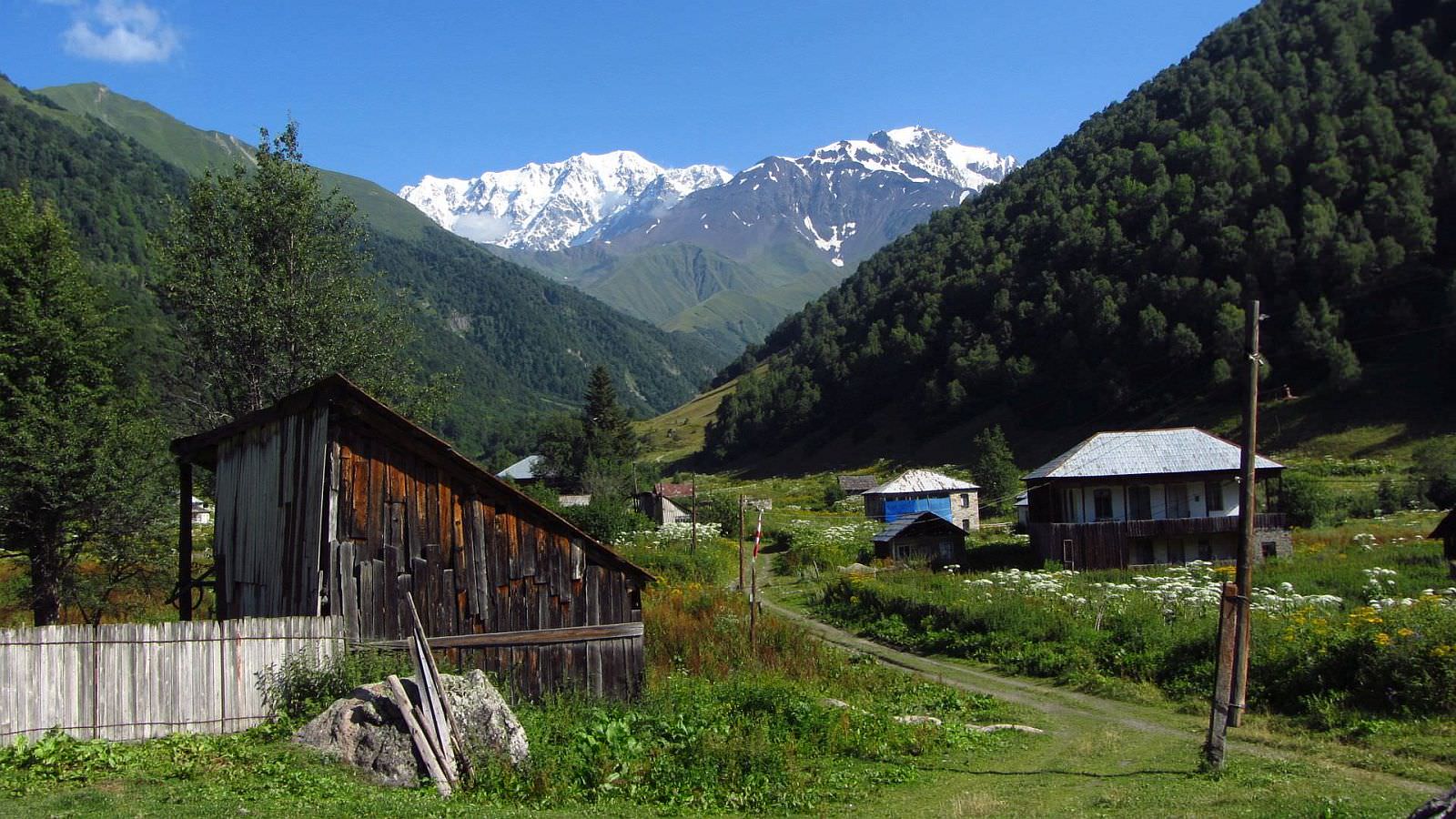 Tsana village in the Lower Svaneti