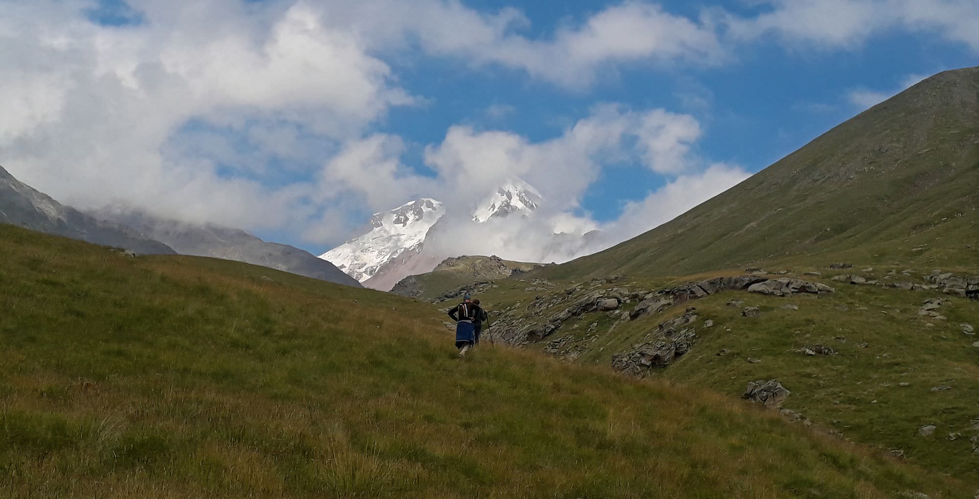 First views of Mt. Kazbek
