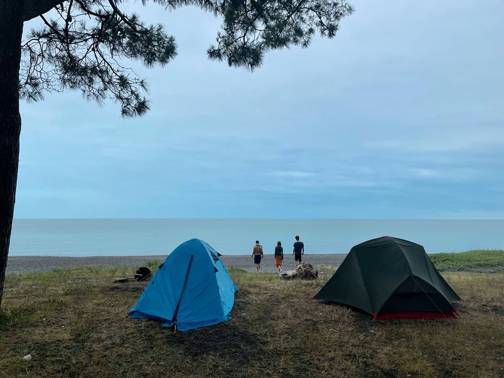 Camping at the Black Sea in Kobuleti