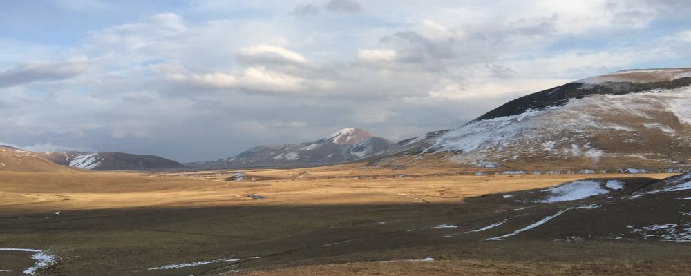 Endless Javakheti volcanic plateau