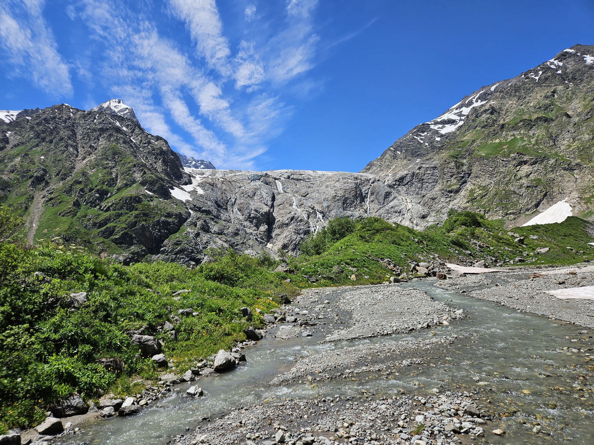 Beneath the Dolra glacier