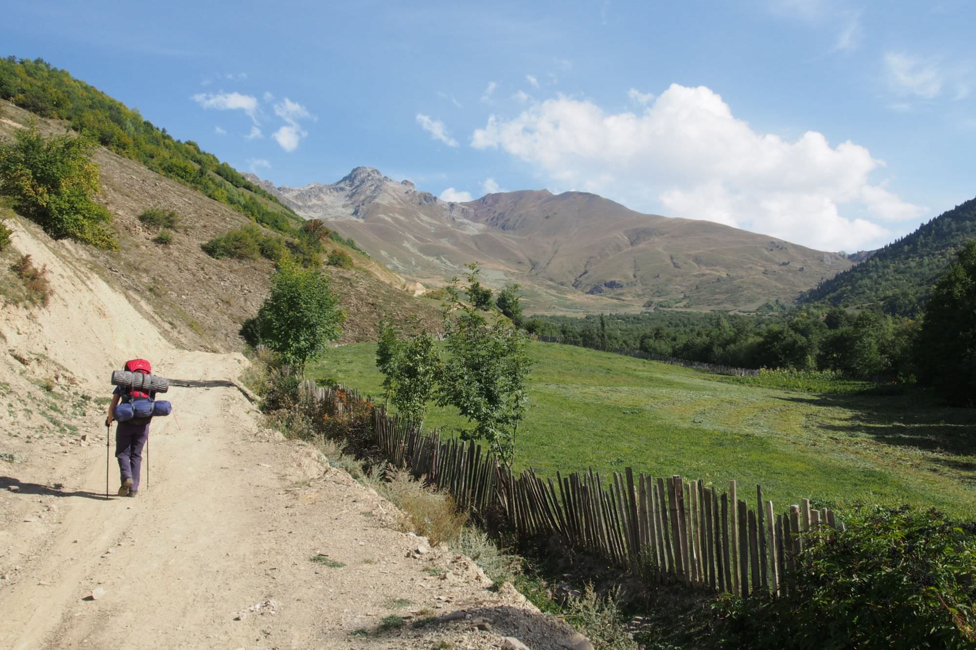 Heading up the Leshti valley
