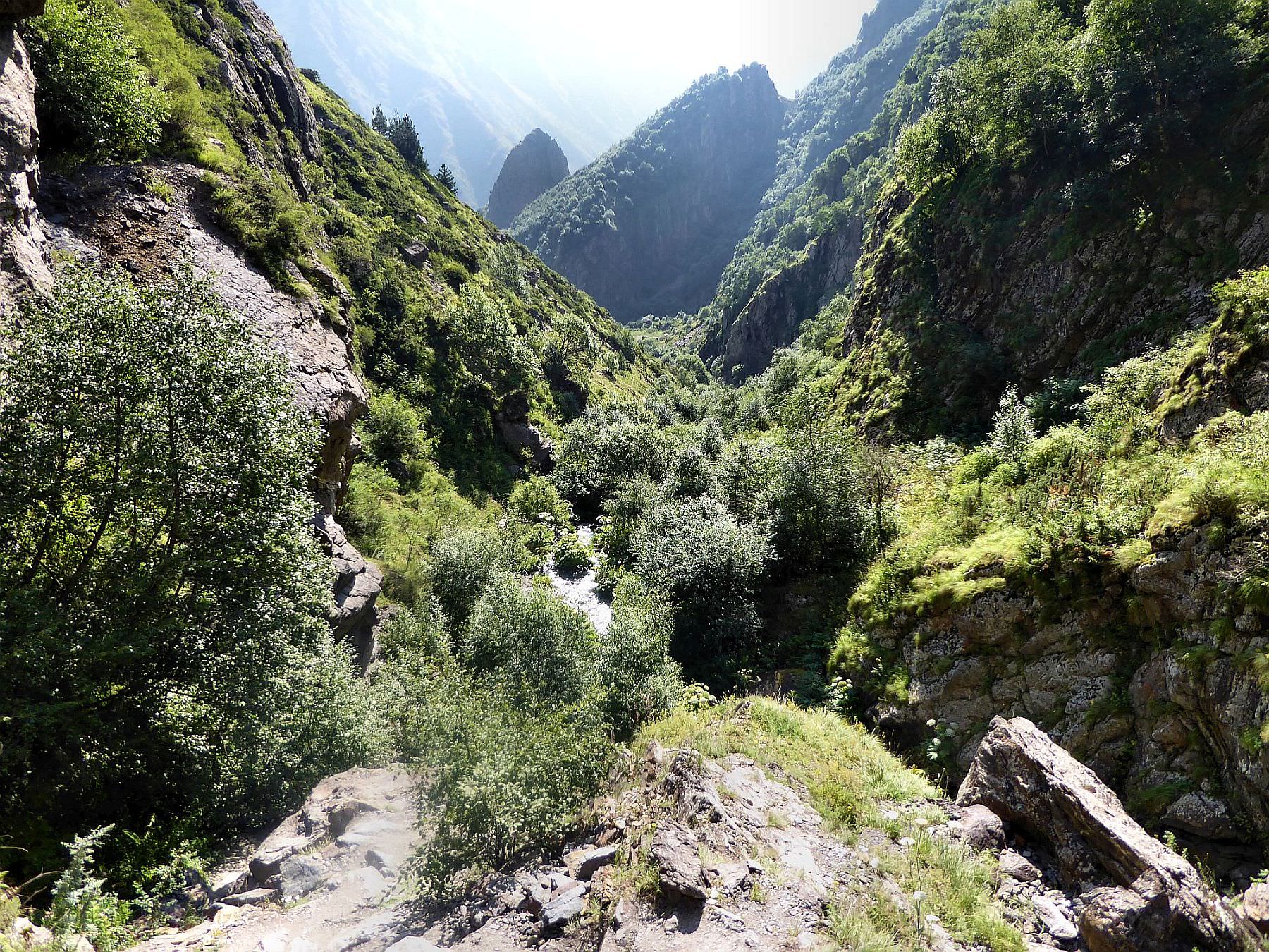 Gveleti valley from the bigger waterfall