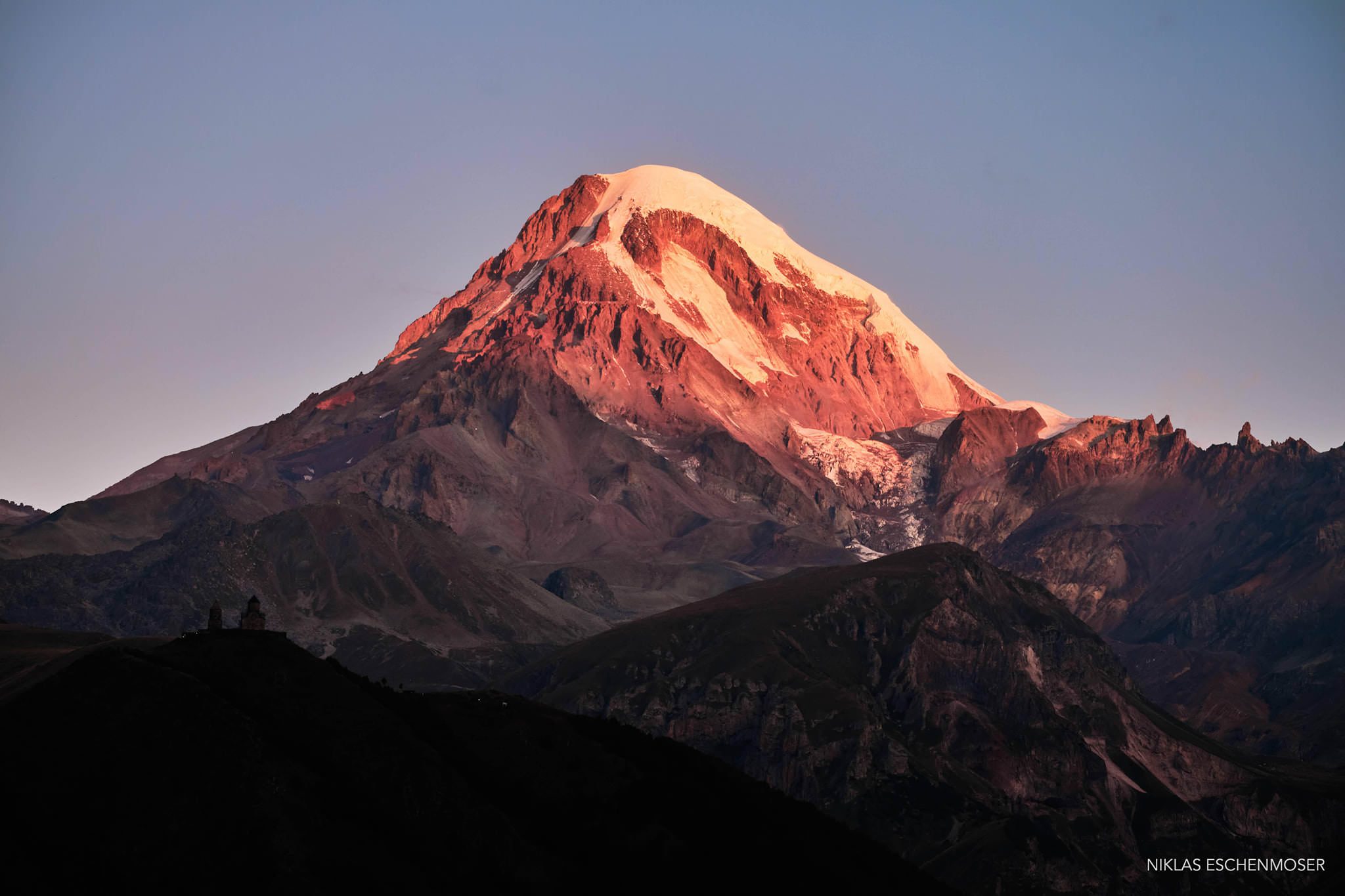 Mount Kazbek in the morning