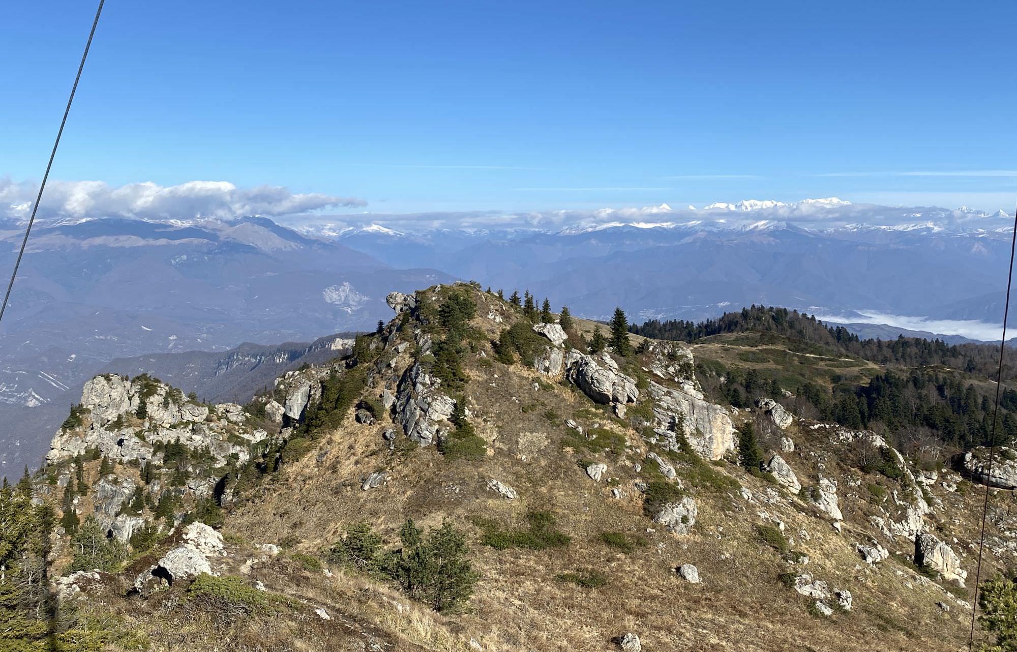 View from the peak towards the Greater Caucasus