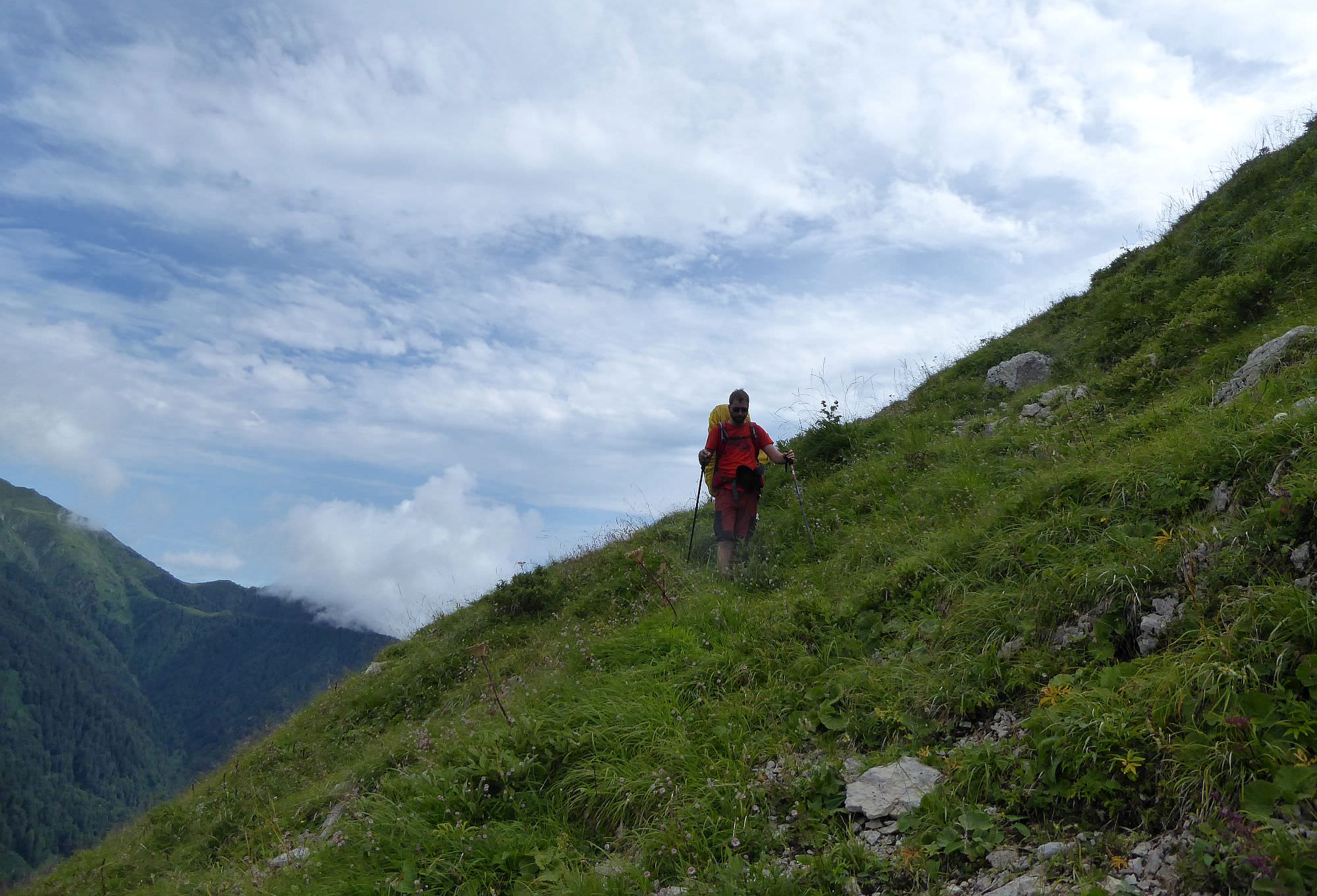 Descent from the Kvira mountain