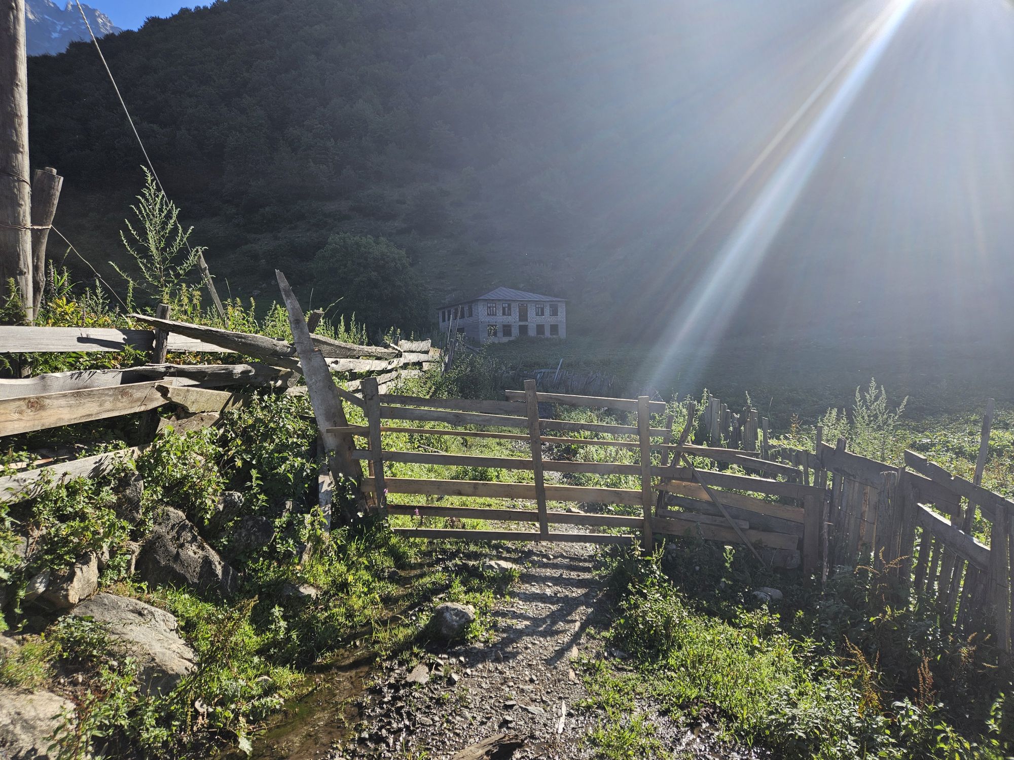 Hike starts at this wooden gate