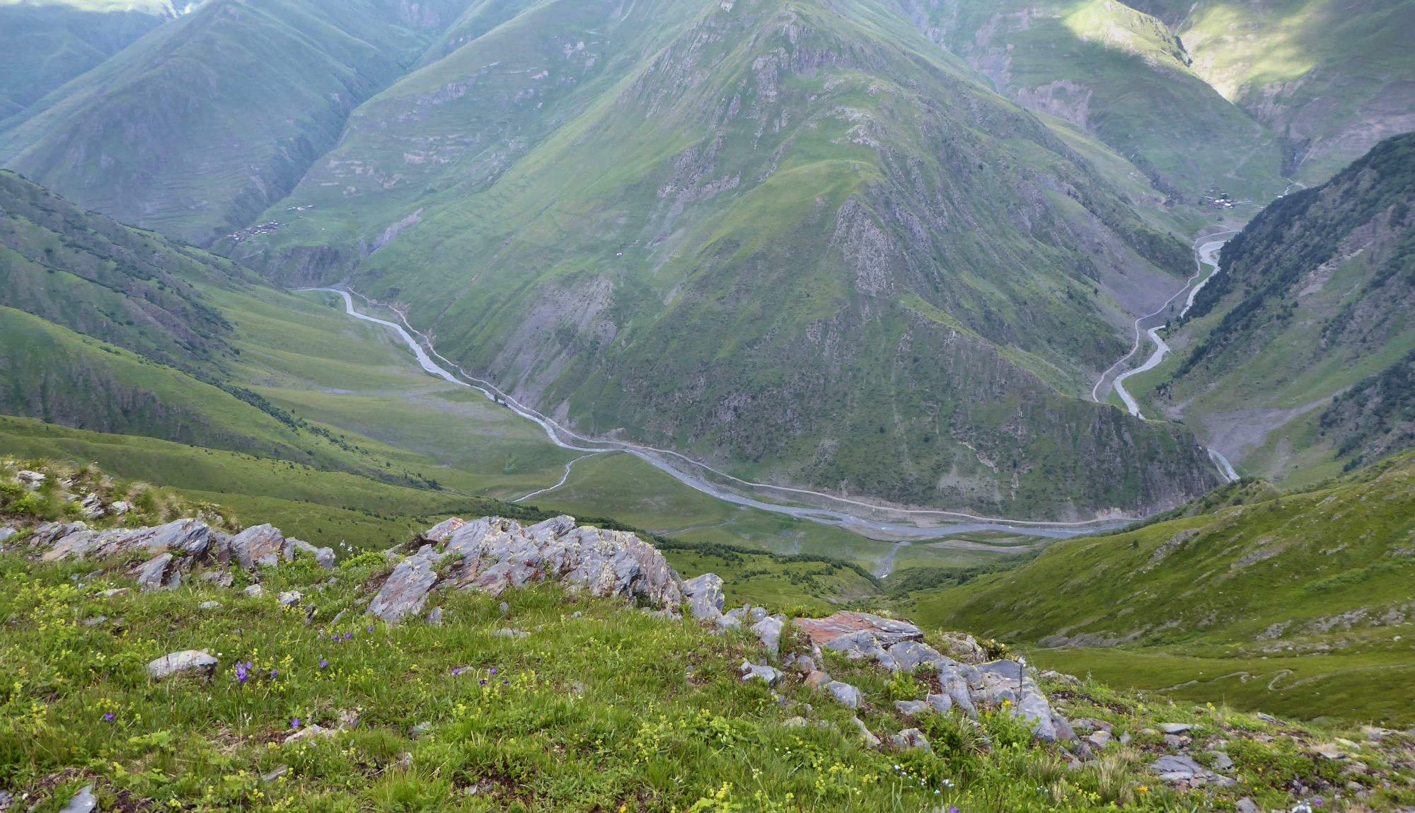 Alazani valley from Nakle-Kholi pass