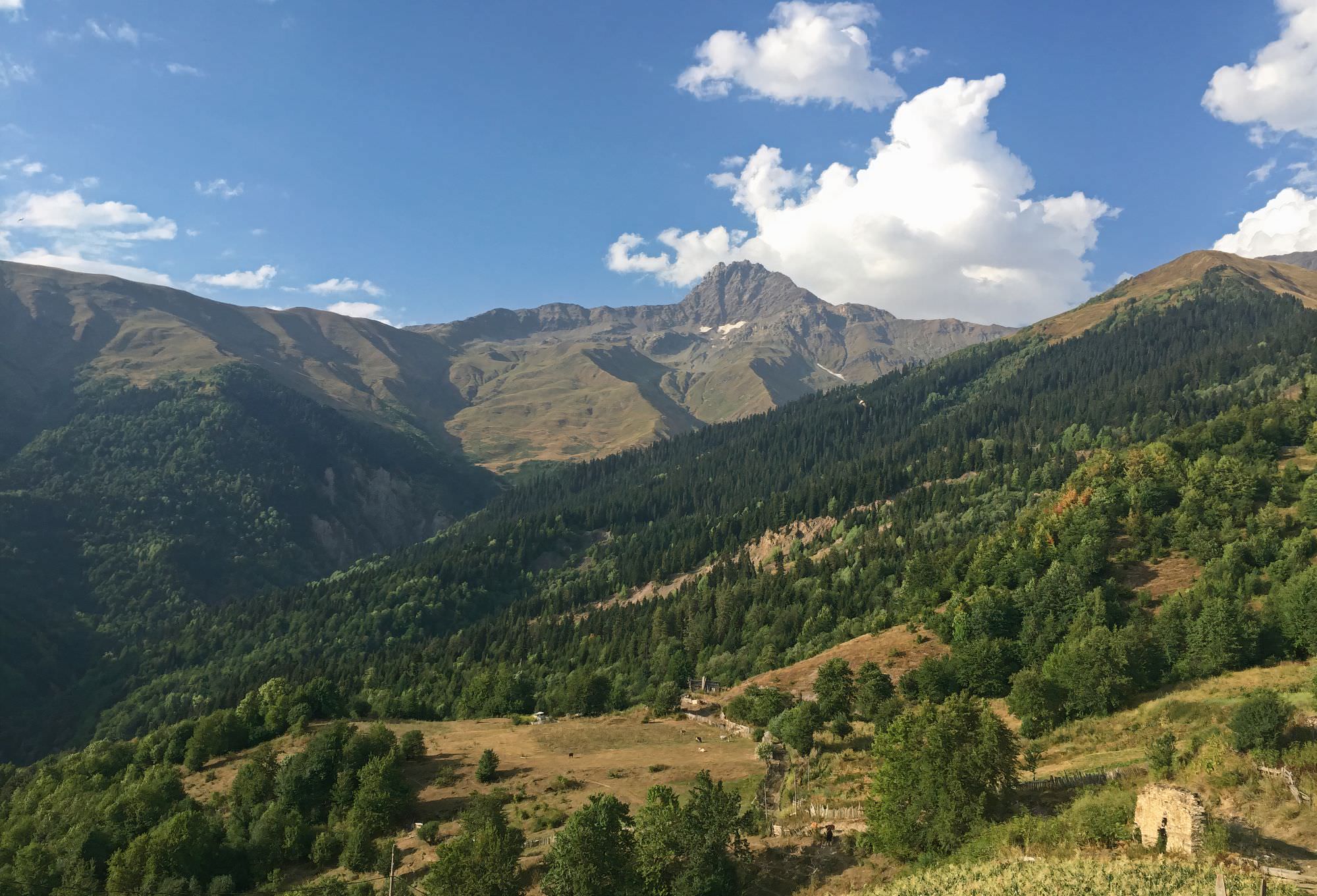 Mt. Tsalgmil and its ridge from Kichkhuldashi