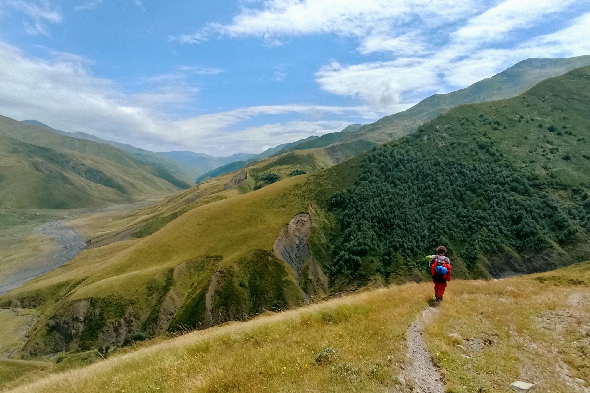 Descent from the Sakorno pass