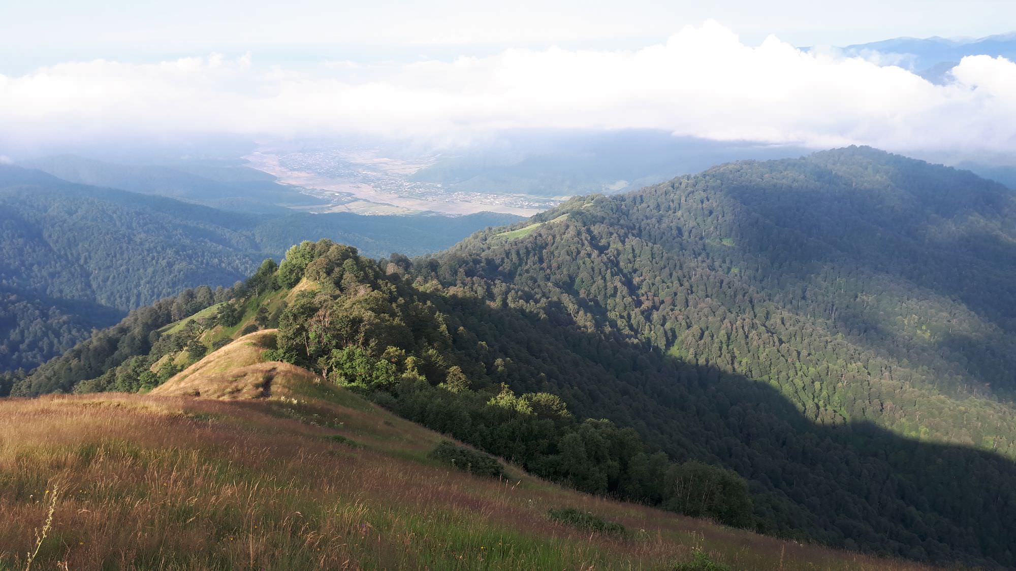 Pankisi gorge visible below