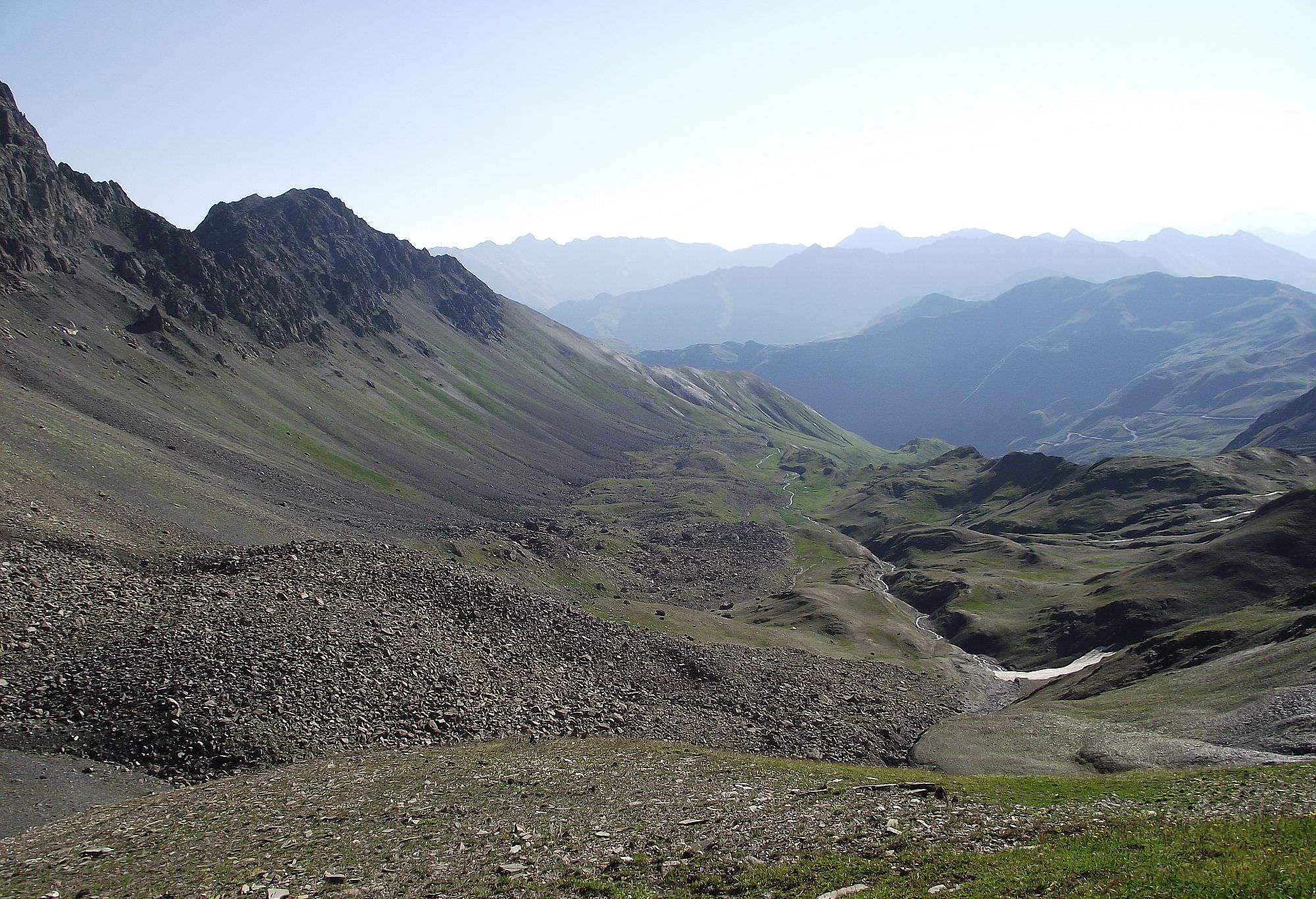 Looking back from the Arkhoti pass