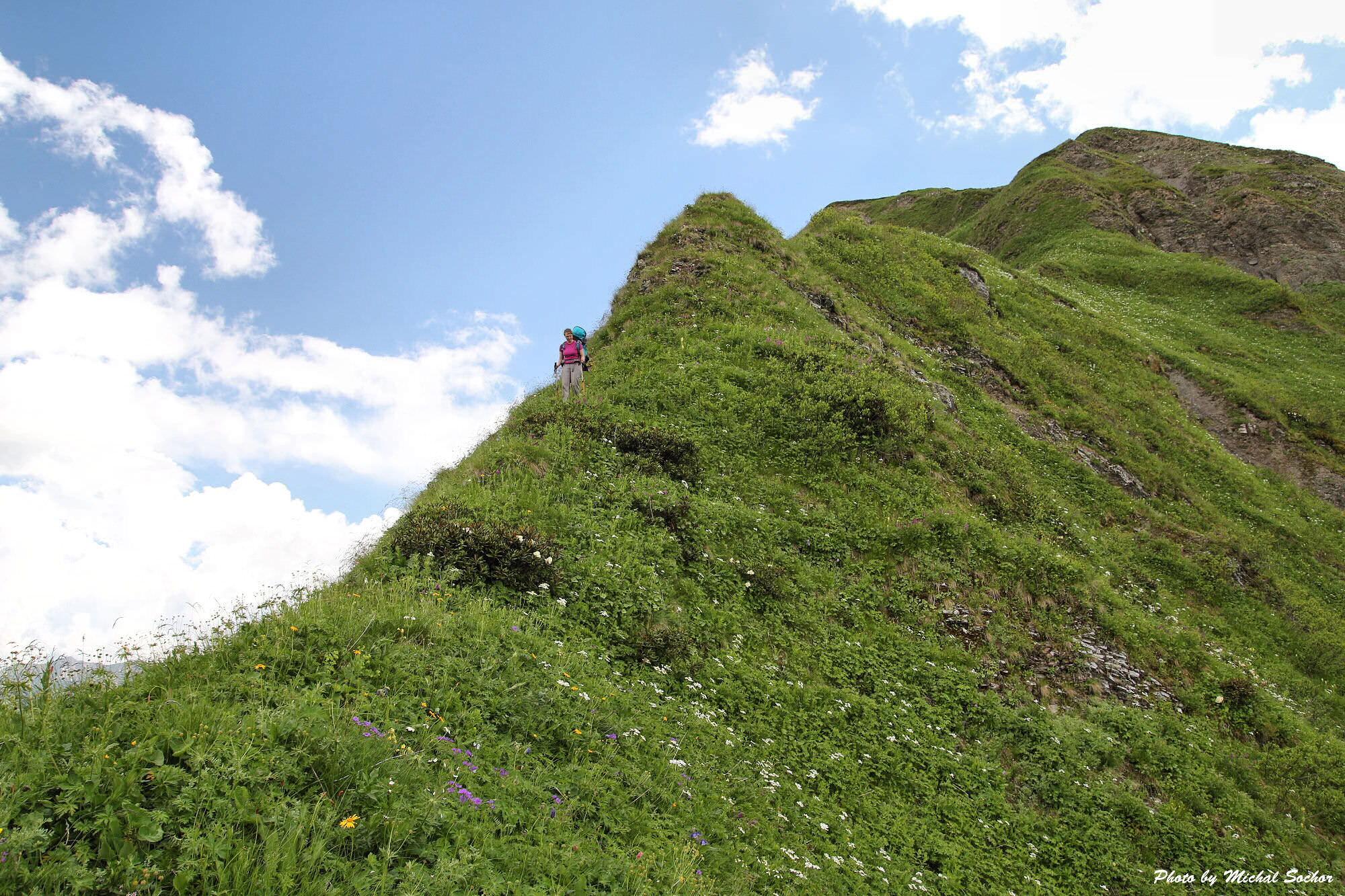 Ridge separating Zeskho from Tskhenistskali valley