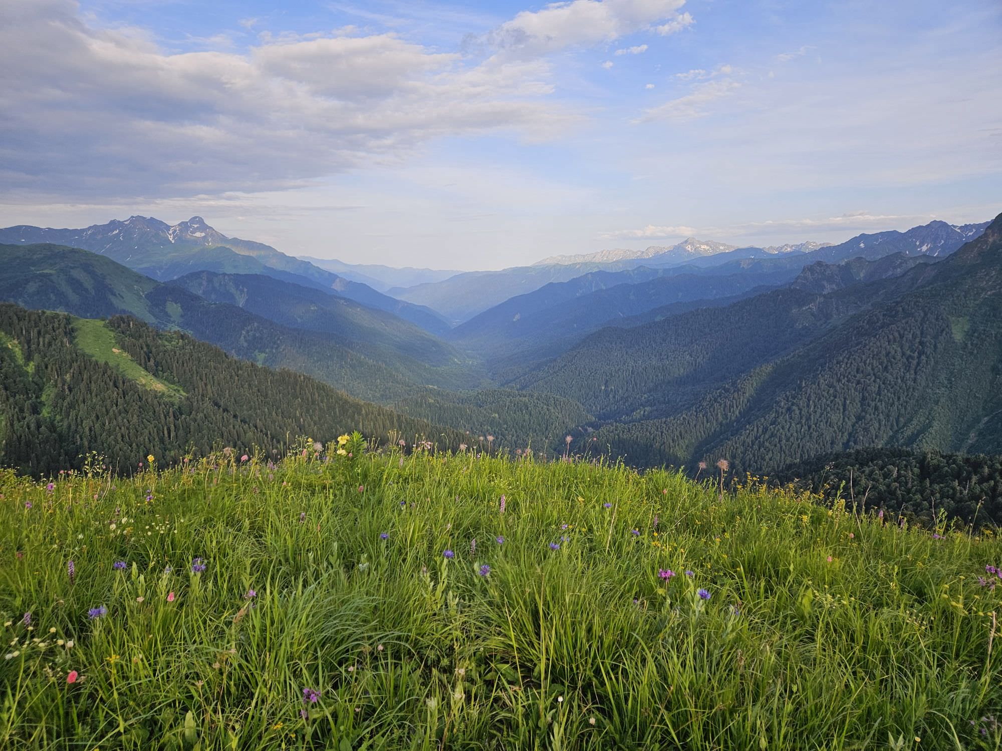 Views of Lower Svaneti from the campsite