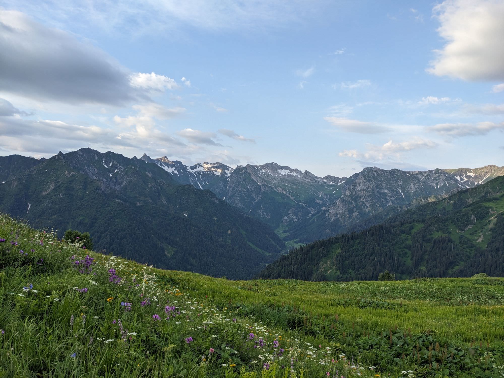 Views during the climb