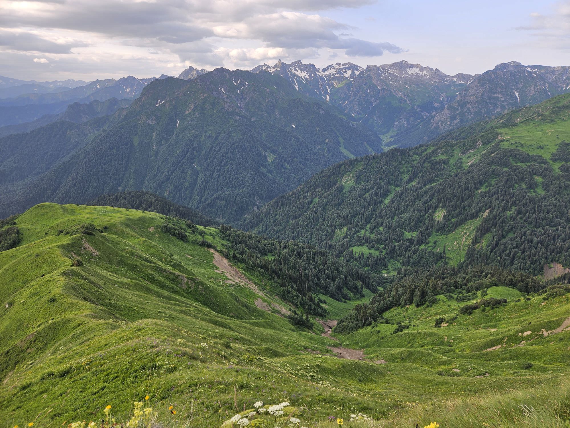 Looking back at the ridge